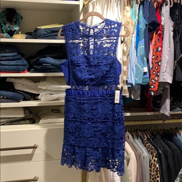 ✨HP✨🆕Romeo & Juliet Blue Lace Mini Dress - Picture 3 of 6